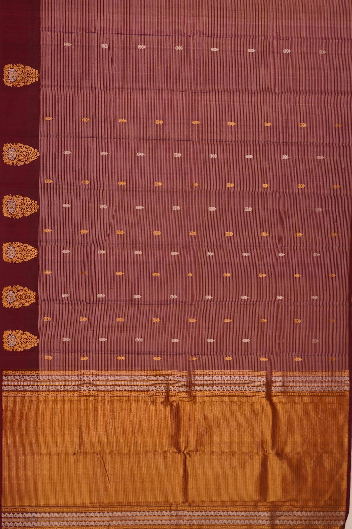 Taranga Kanchi Silk Line And Butta Lilac Saree