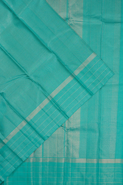 Taranga Kanchi Silk Checks Sky Blue Saree