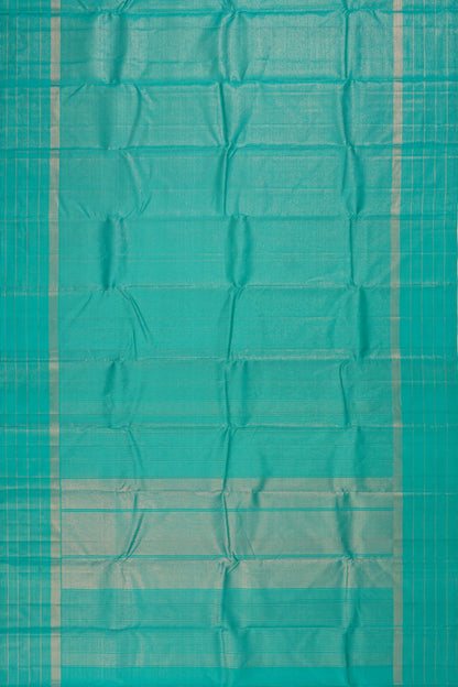Taranga Kanchi Silk Checks Sky Blue Saree