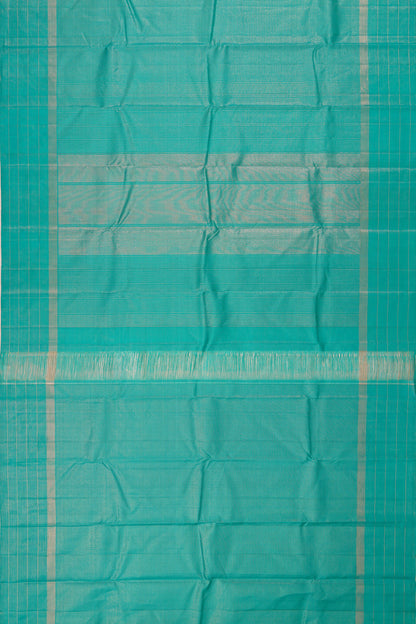 Taranga Kanchi Silk Checks Sky Blue Saree
