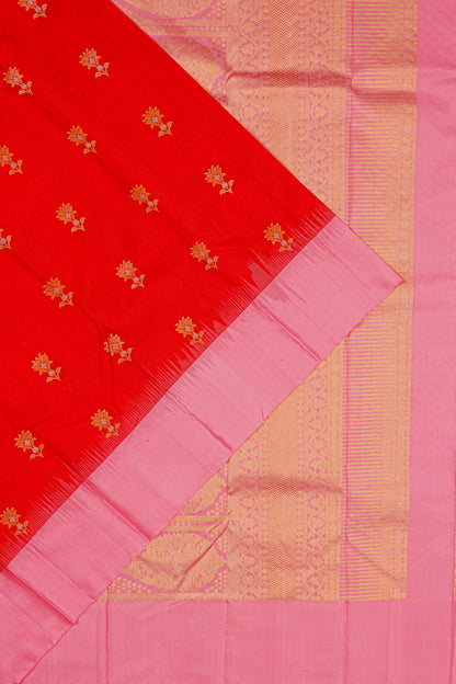 Taranga Kanchi Silk Butta Red Saree