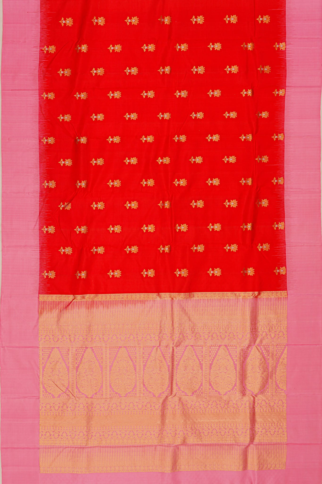 Taranga Kanchi Silk Butta Red Saree