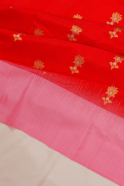 Taranga Kanchi Silk Butta Red Saree