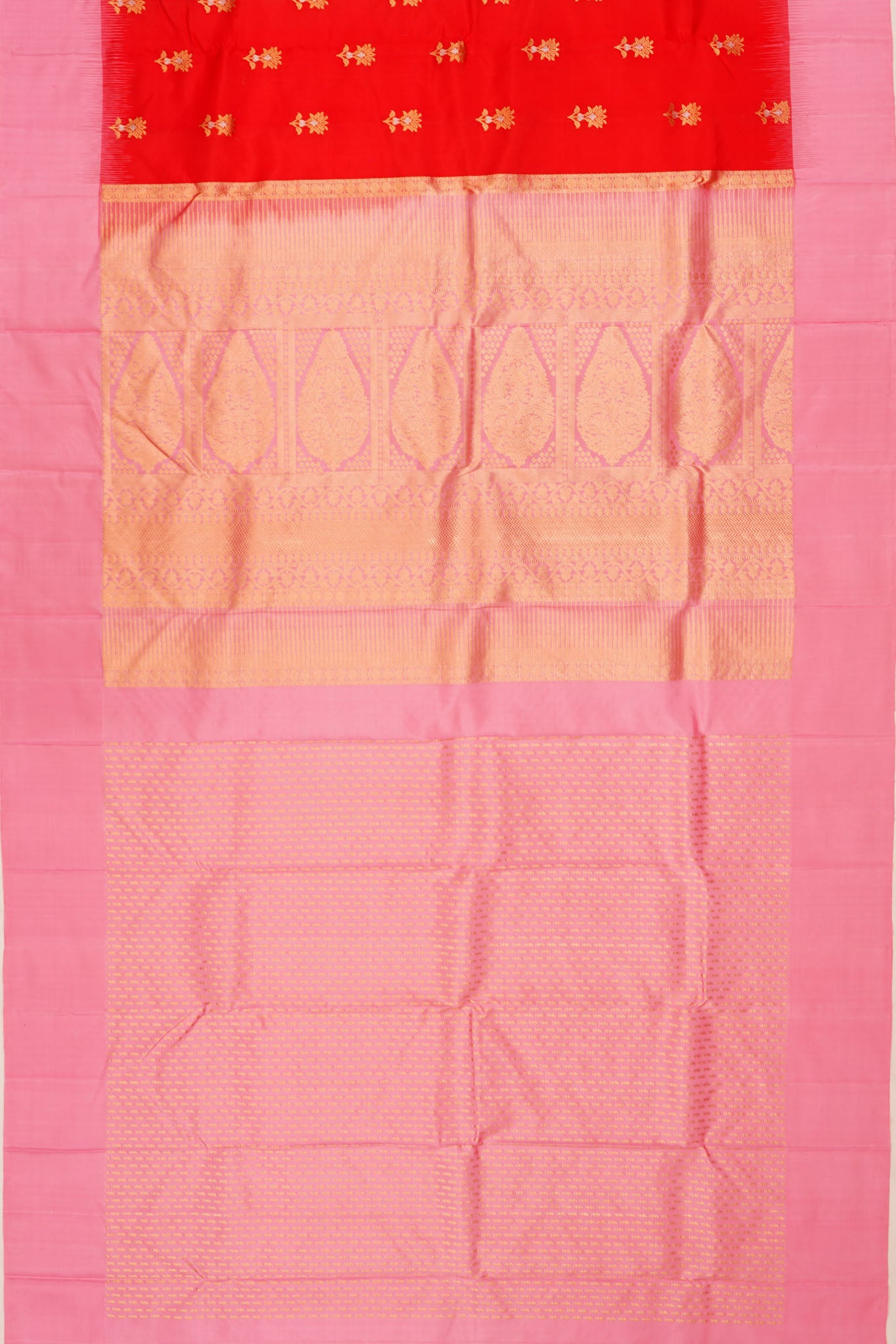 Taranga Kanchi Silk Butta Red Saree