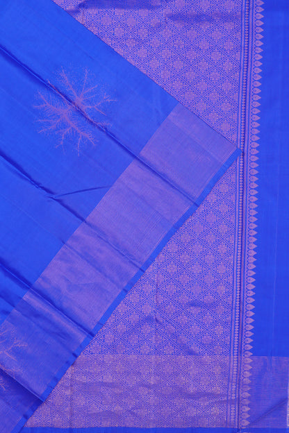 Antique Zari Kanchipuram Silk Butta Royal Blue Saree