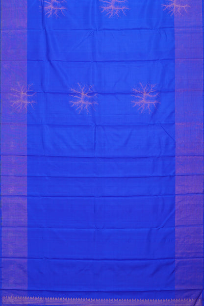 Antique Zari Kanchipuram Silk Butta Royal Blue Saree