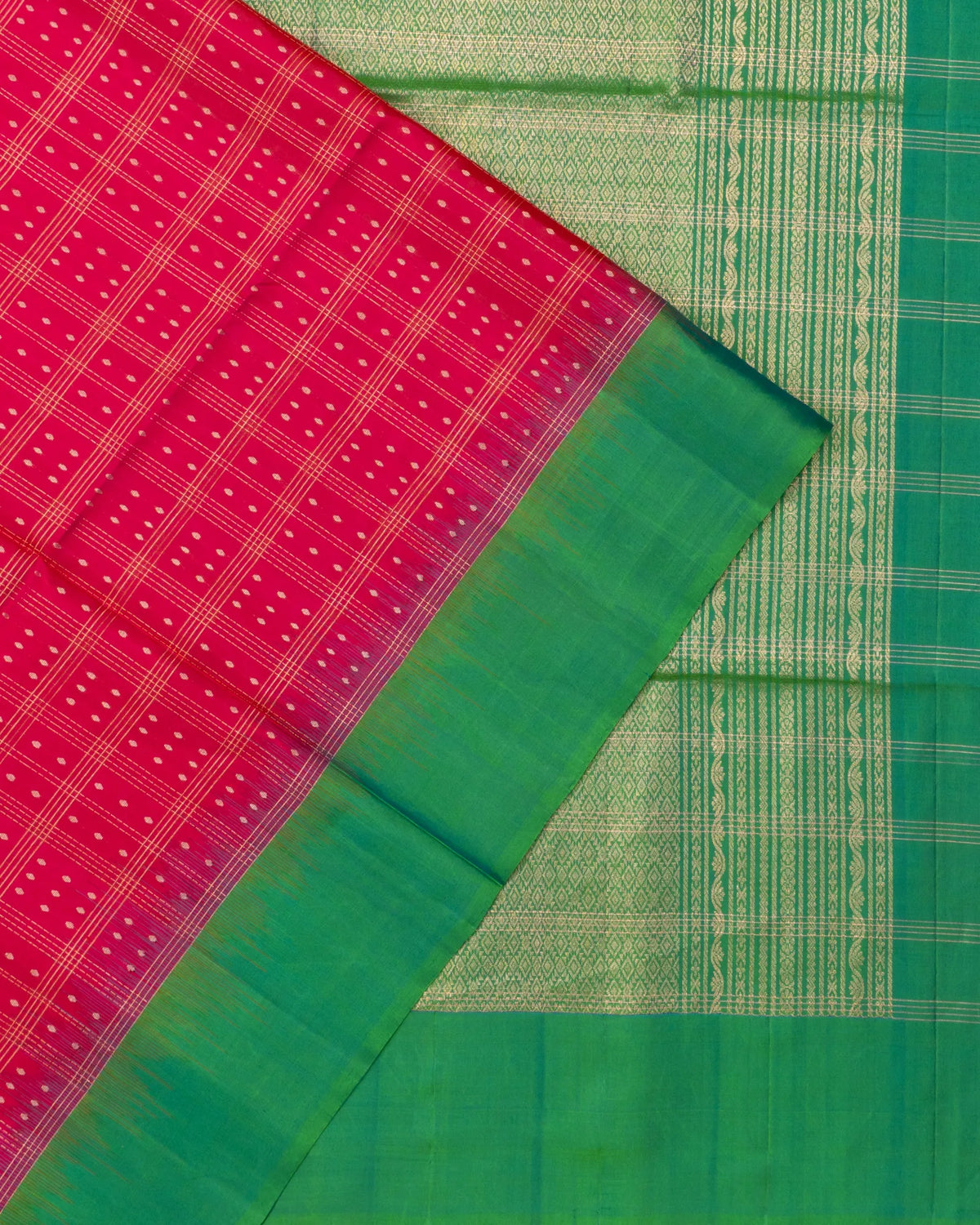 Coimbatore Soft Silk Checks And Butta Pink Saree