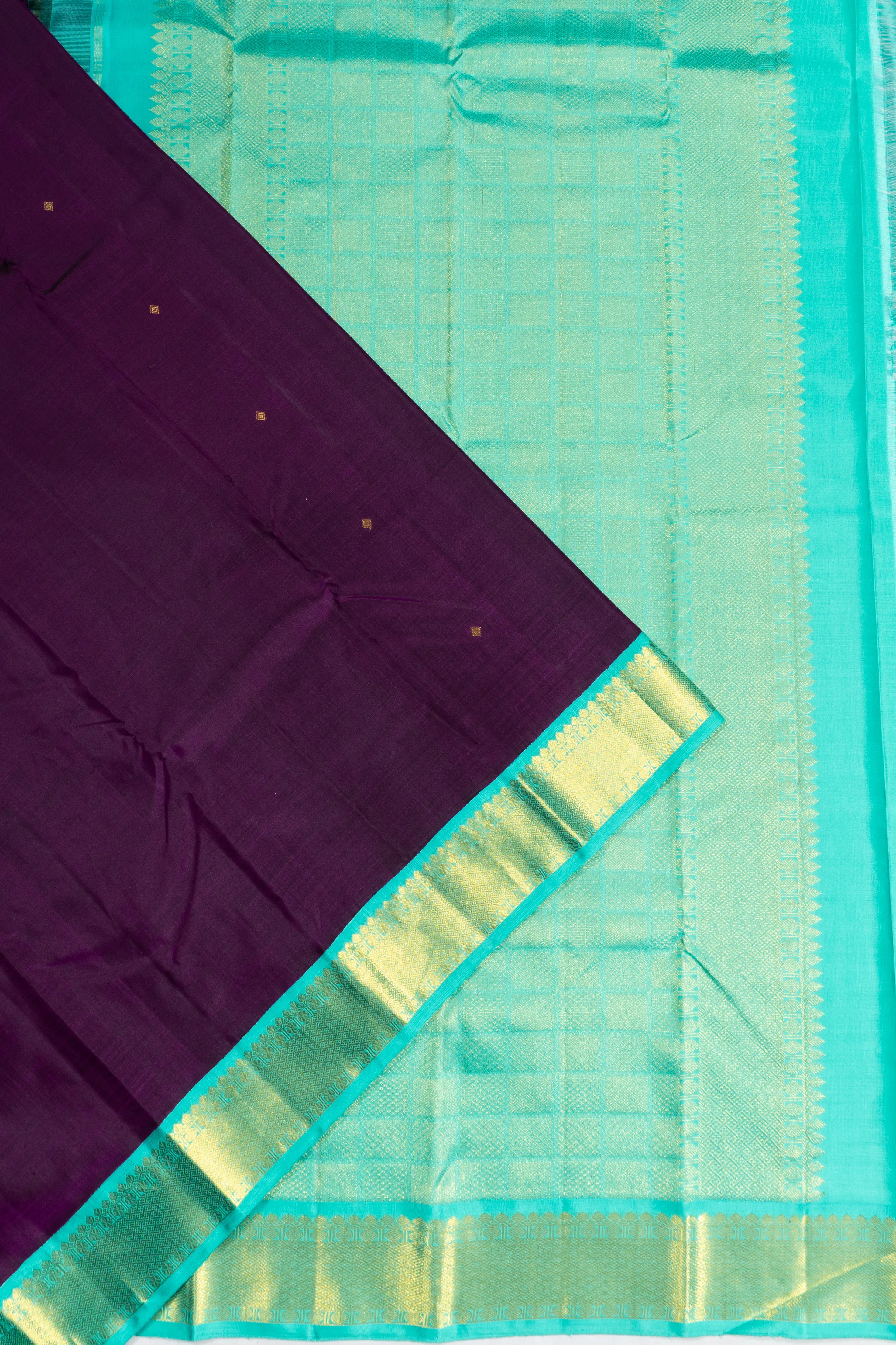 Classic Kanchipuram Silk Butta Purple Saree