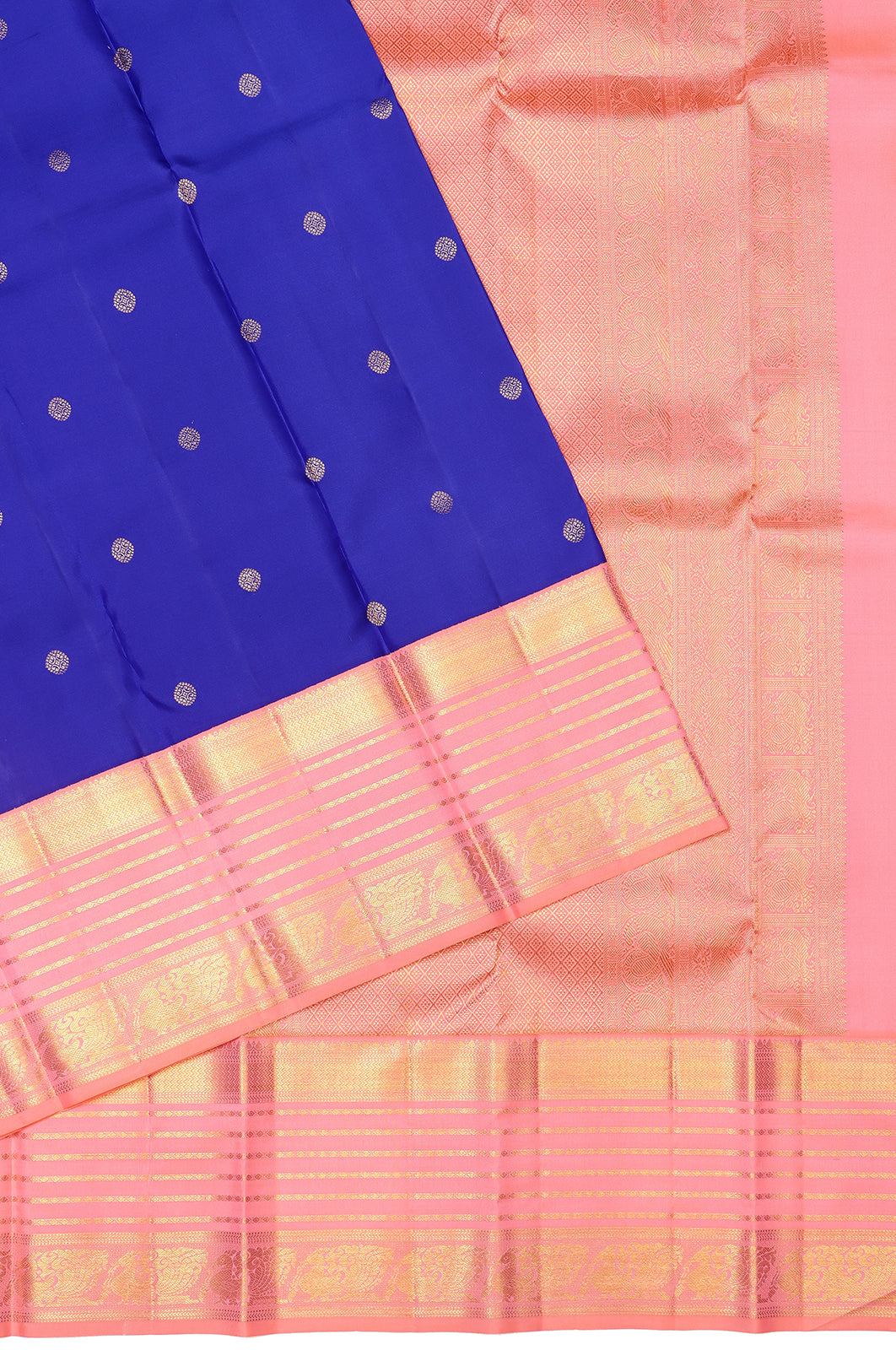 Kanchipuram Silk Butta Royal Blue Saree