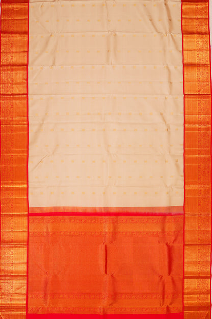 Taranga Kanchi Silk Butta Cream Saree