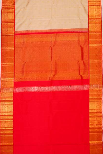 Taranga Kanchi Silk Butta Cream Saree