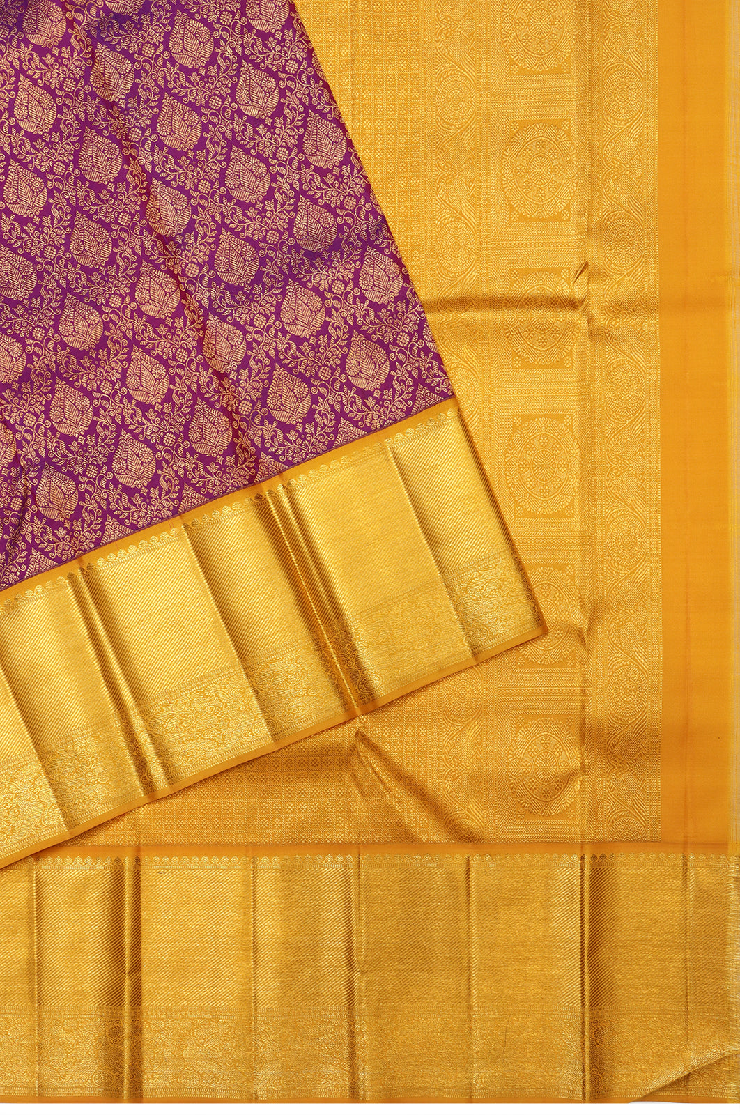 Taranga Kanchi Silk Brocade Purple Saree