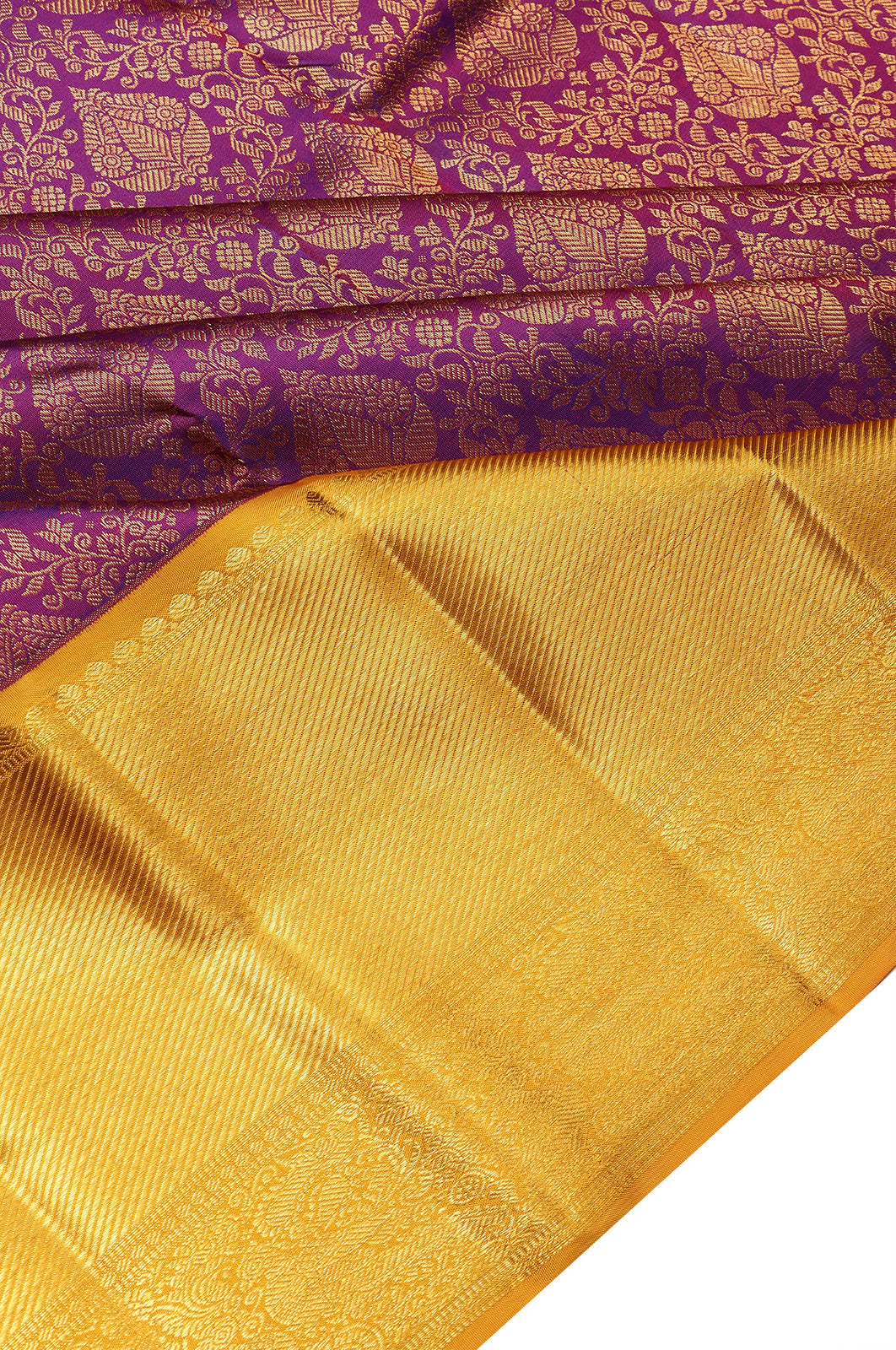 Taranga Kanchi Silk Brocade Purple Saree