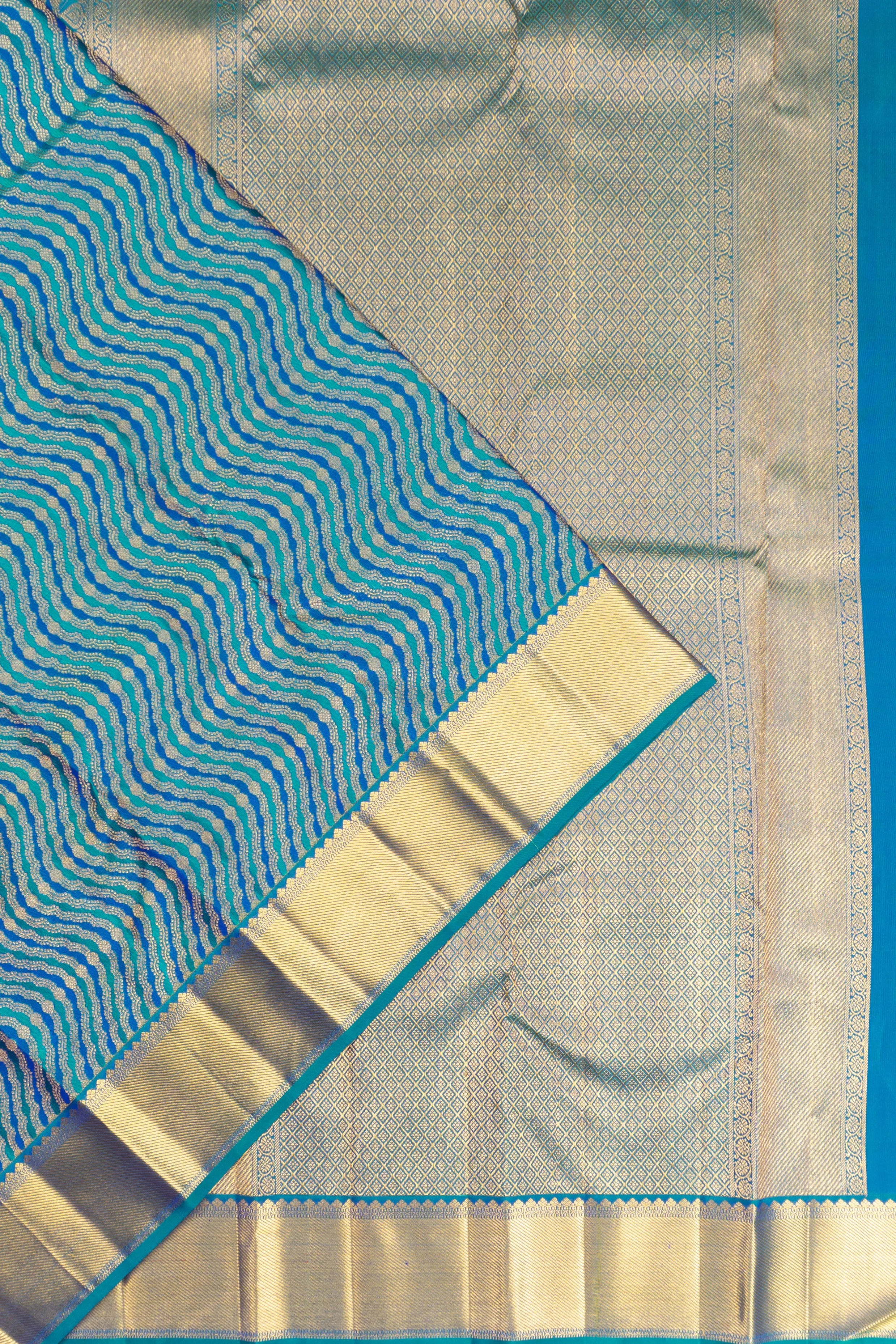 Taranga Kanchi Silk Brocade Blue Saree