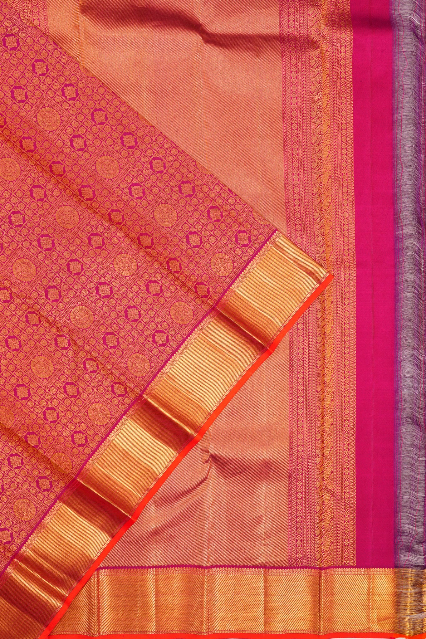 Taranga Kanchi Silk Brocade Pink Saree