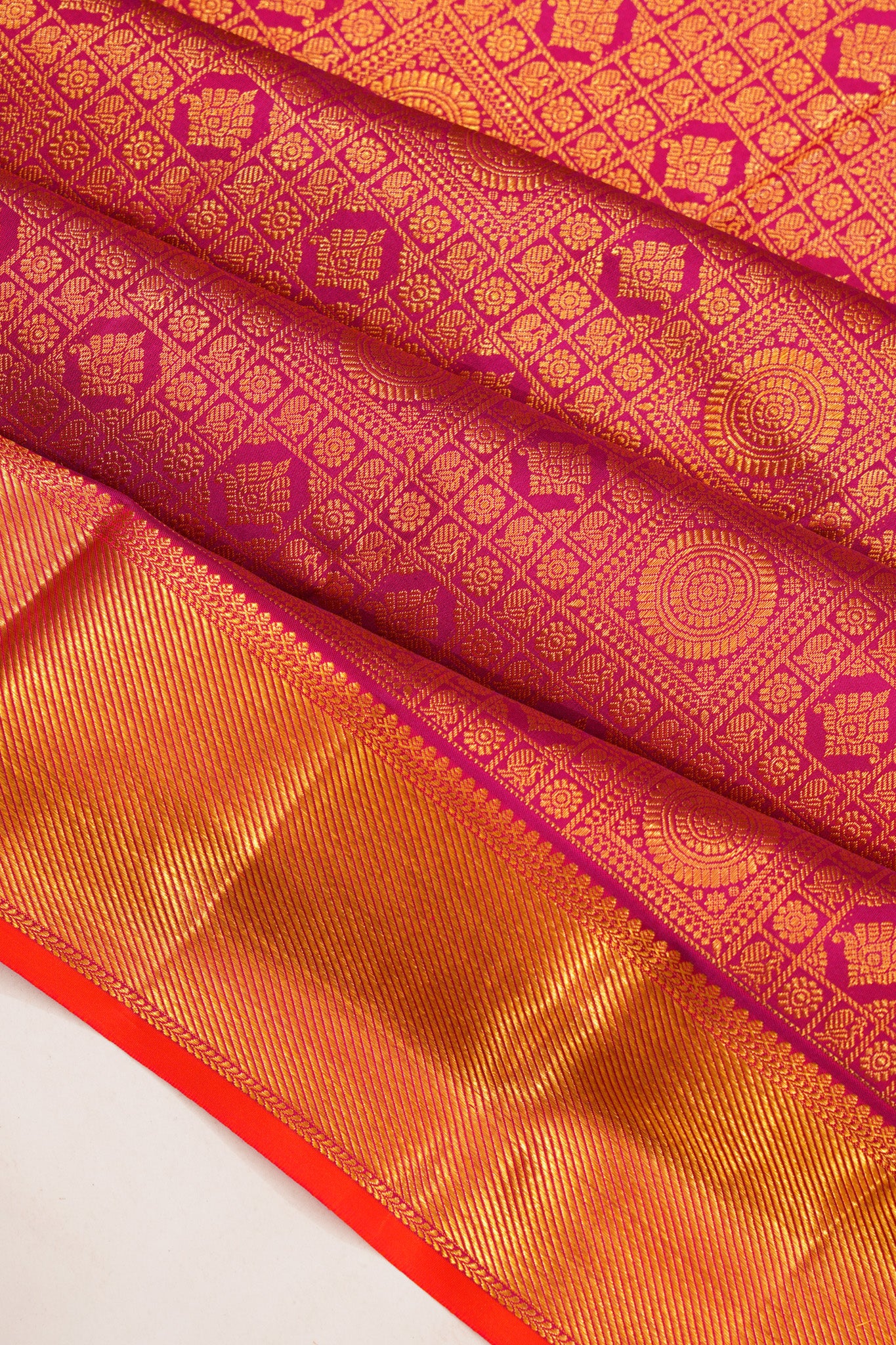 Taranga Kanchi Silk Brocade Pink Saree