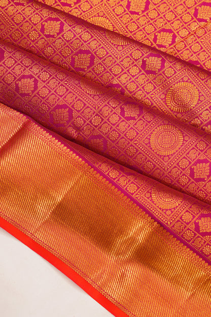 Taranga Kanchi Silk Brocade Pink Saree