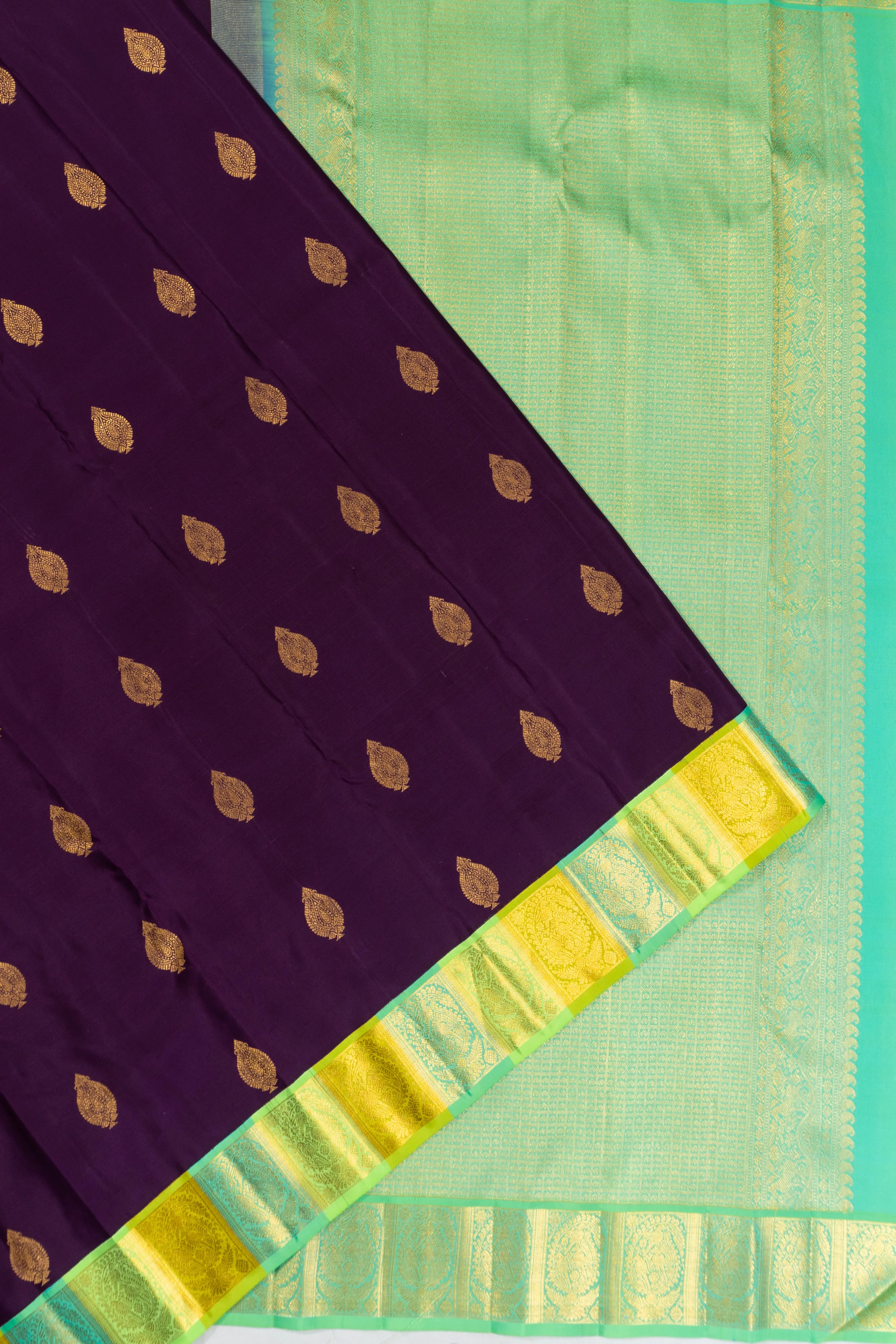 Kanchipuram Silk Butta Violet Saree