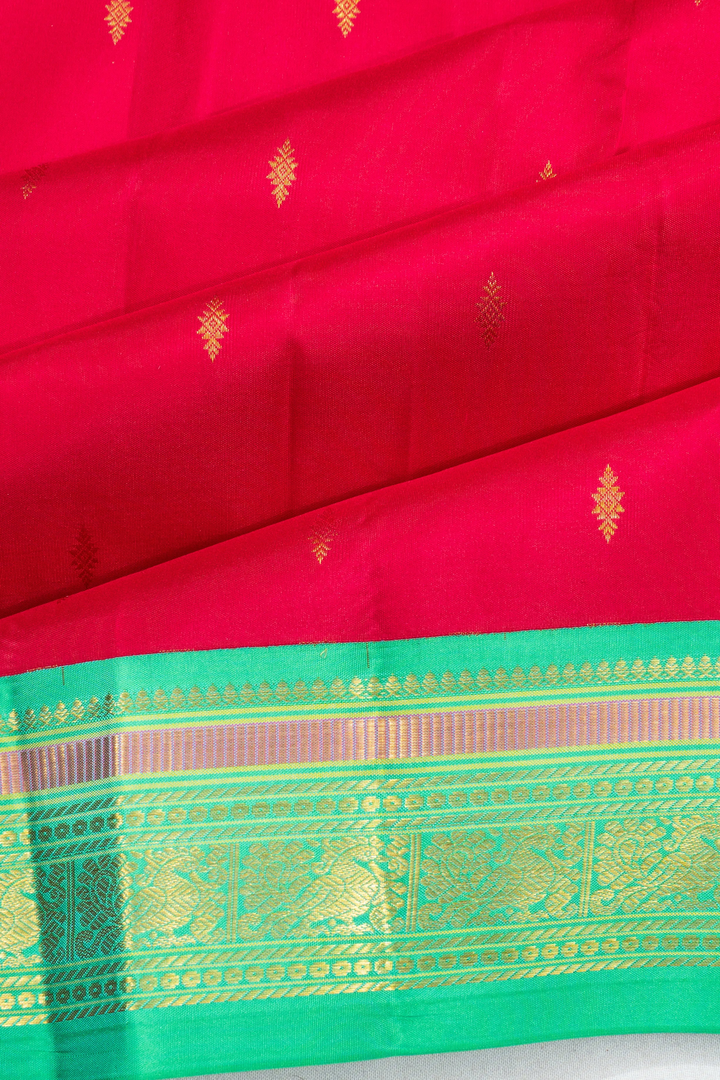 Classic Kanchipuram Silk Butta Pink Saree