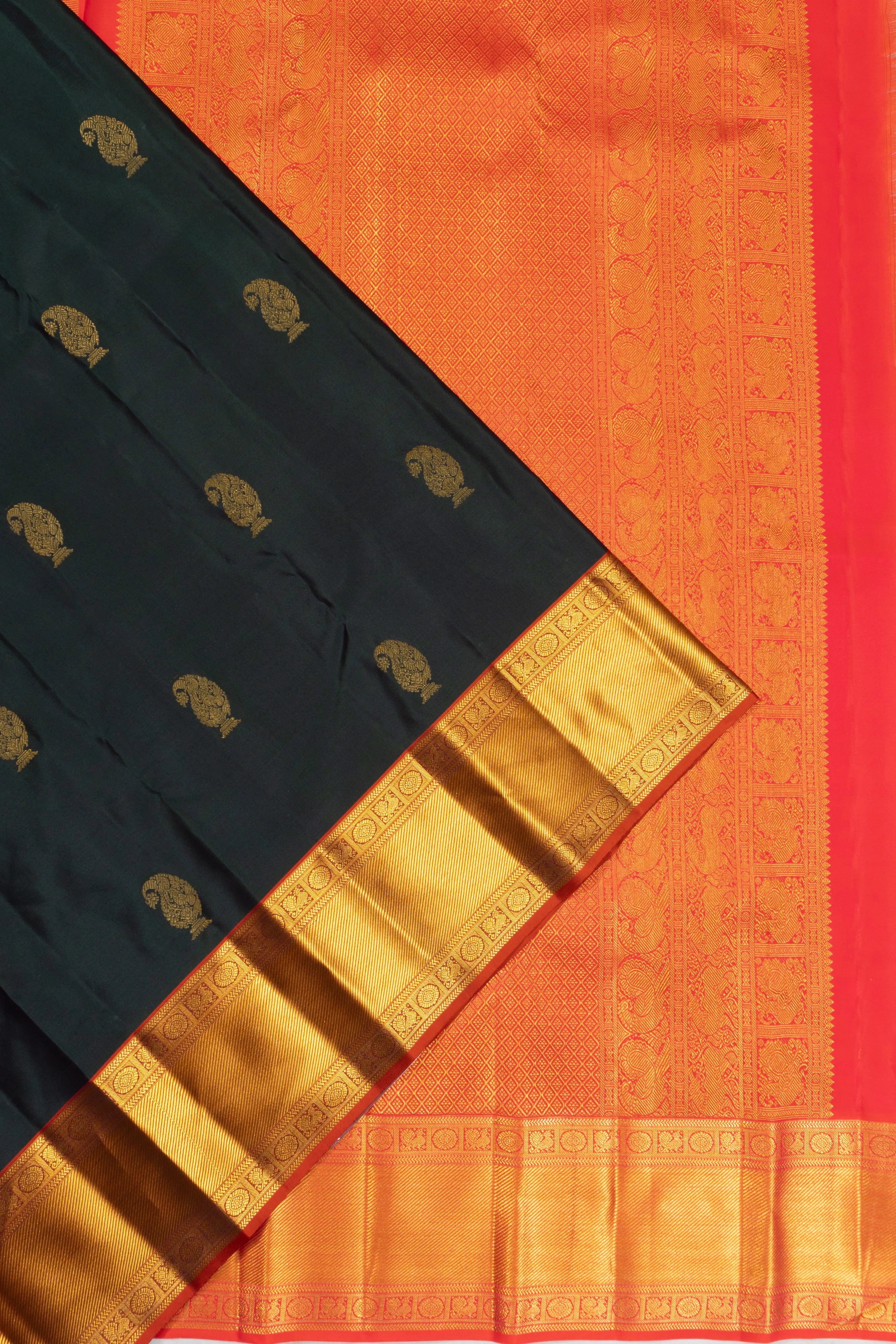 Taranga Kanchi Silk Butta Black Saree