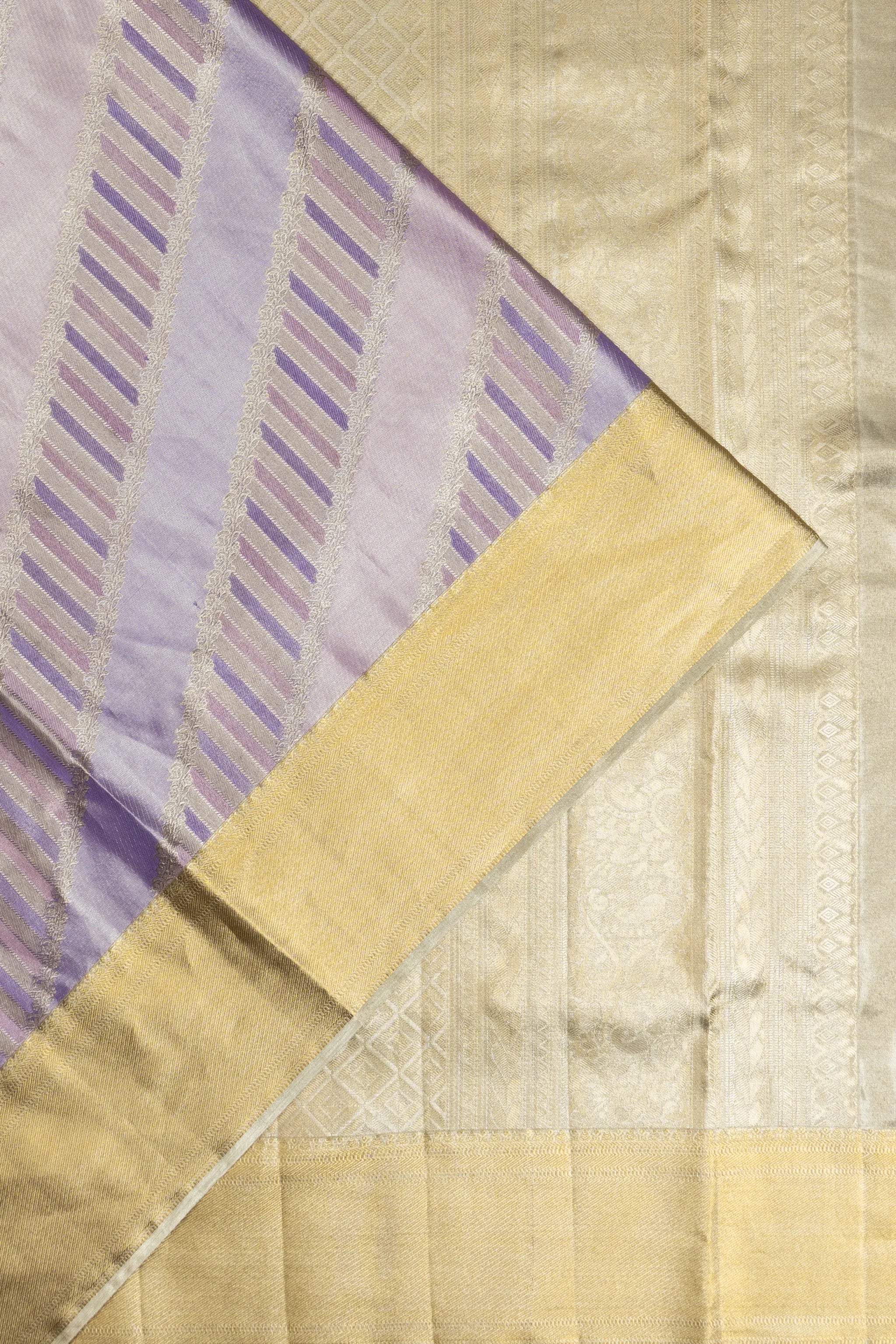 Taranga Kanchi Silk Tissue Brocade Lavender Saree