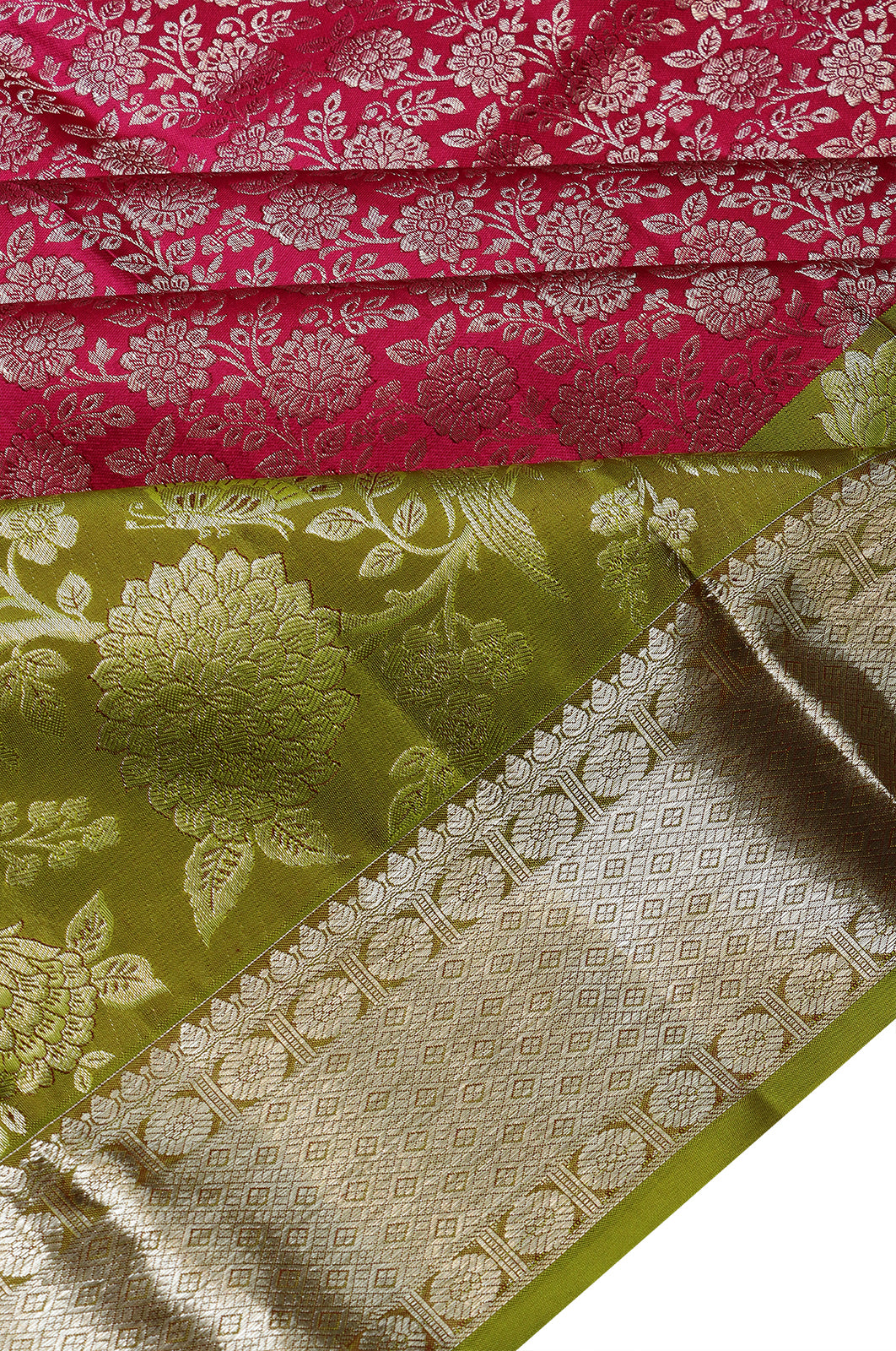 Taranga Kanchi Silk Brocade Red Saree