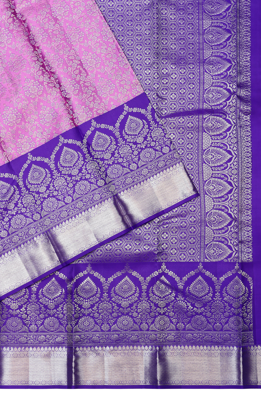 Taranga Kanchi Silk Brocade Pink Saree