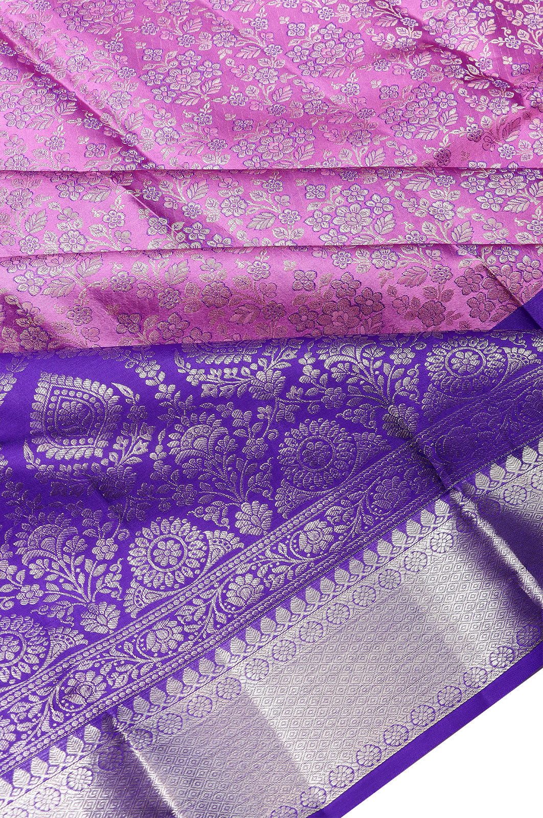 Taranga Kanchi Silk Brocade Pink Saree
