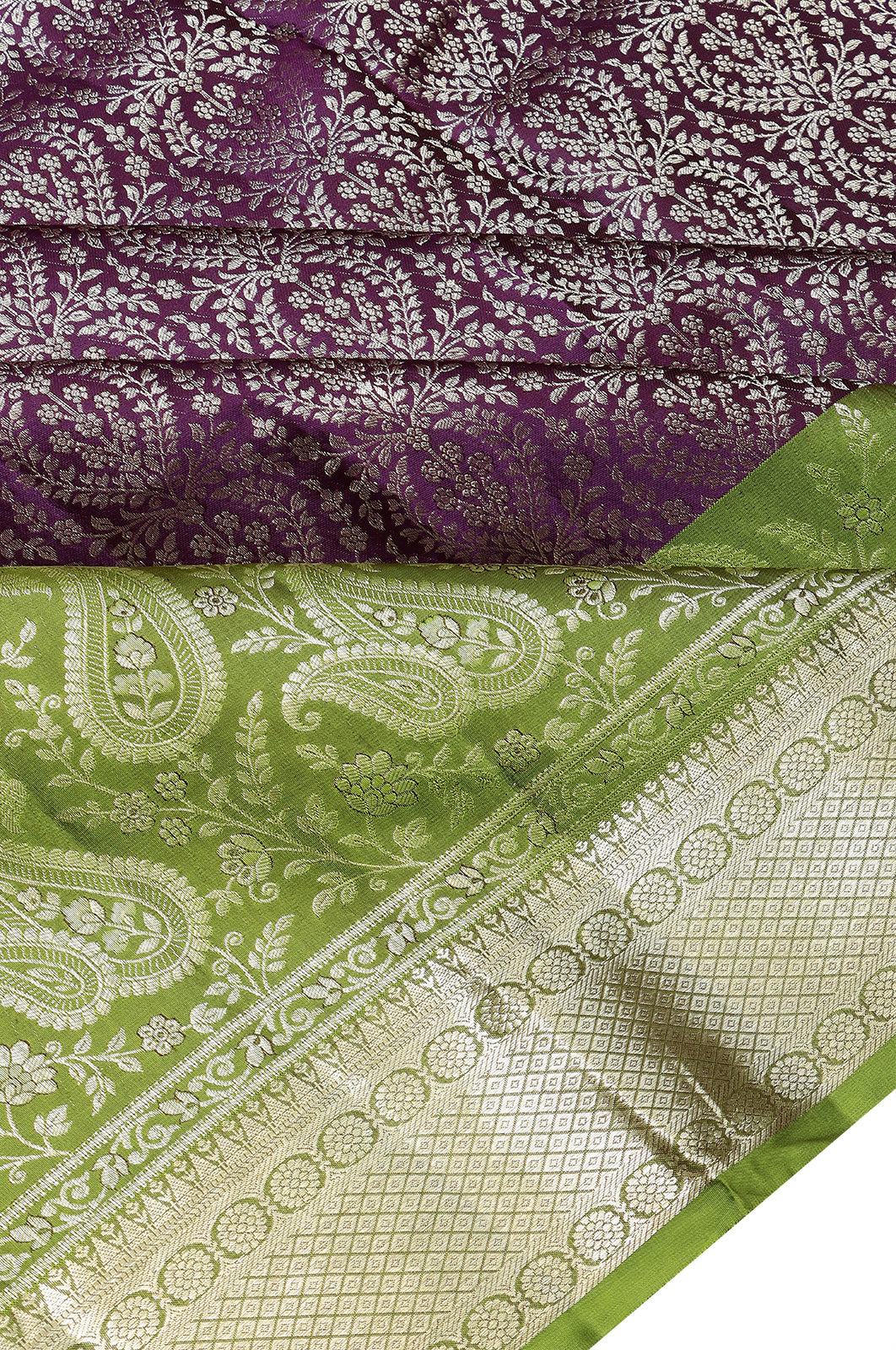 Taranga Kanchi Silk Brocade Purple Saree