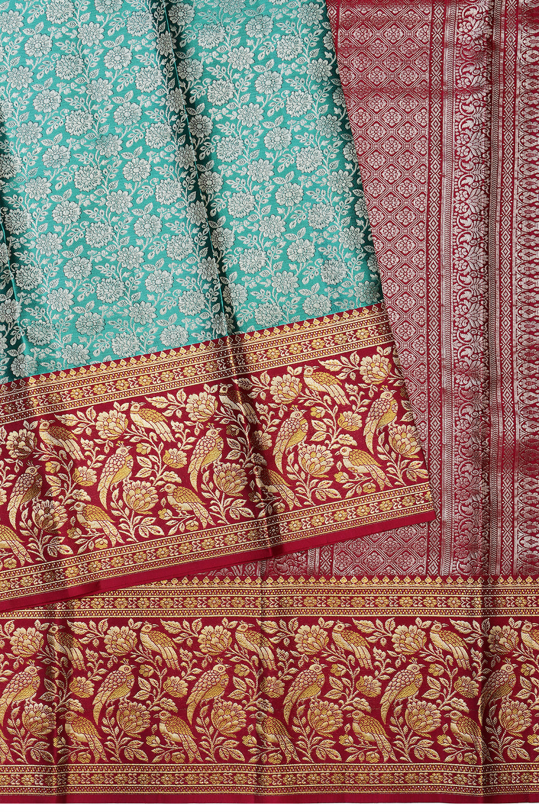 Taranga Kanchi Silk Brocade Sky Blue Saree