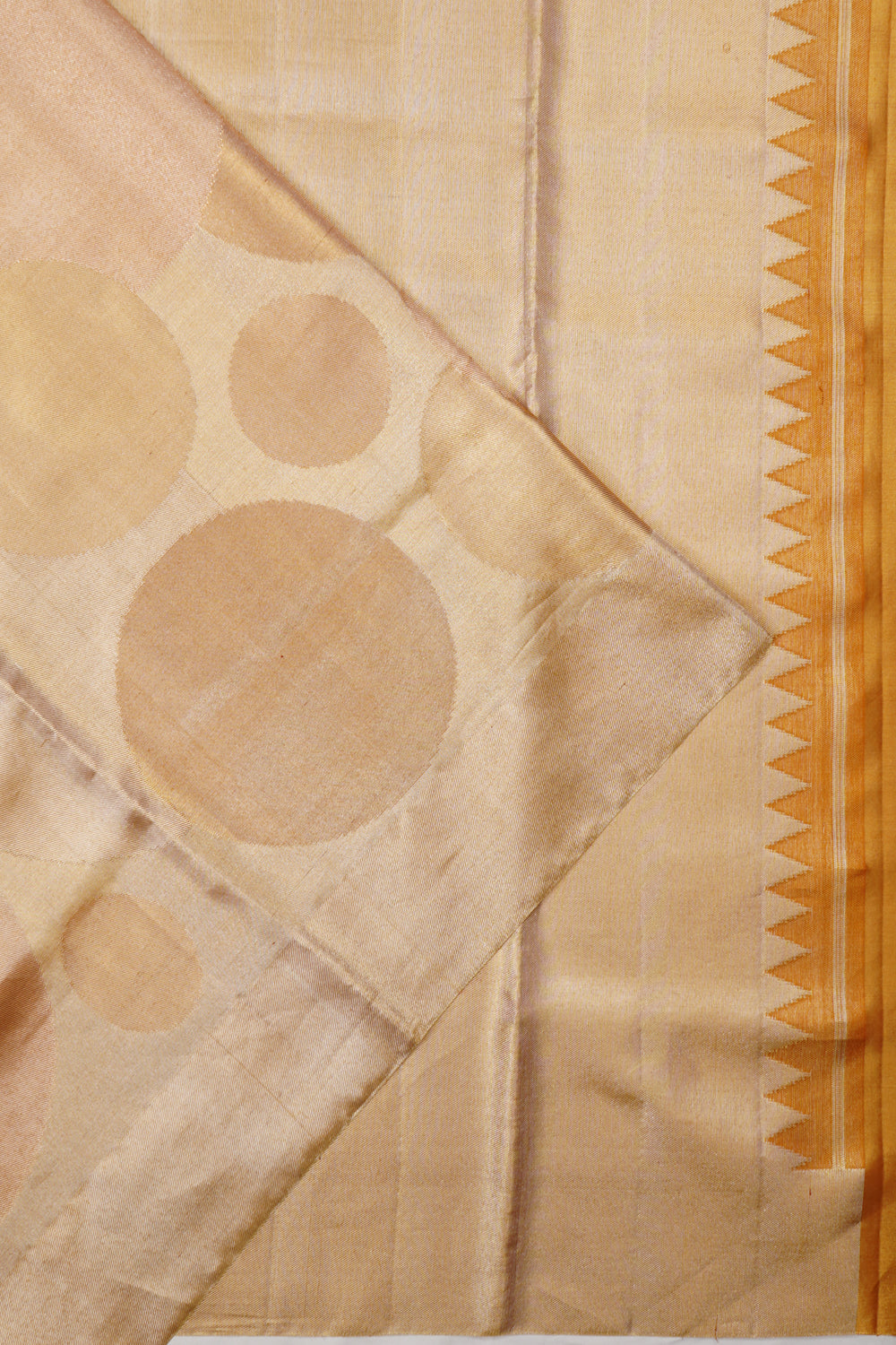 Kanchipuram Silk Tissue Brocade Gold Saree