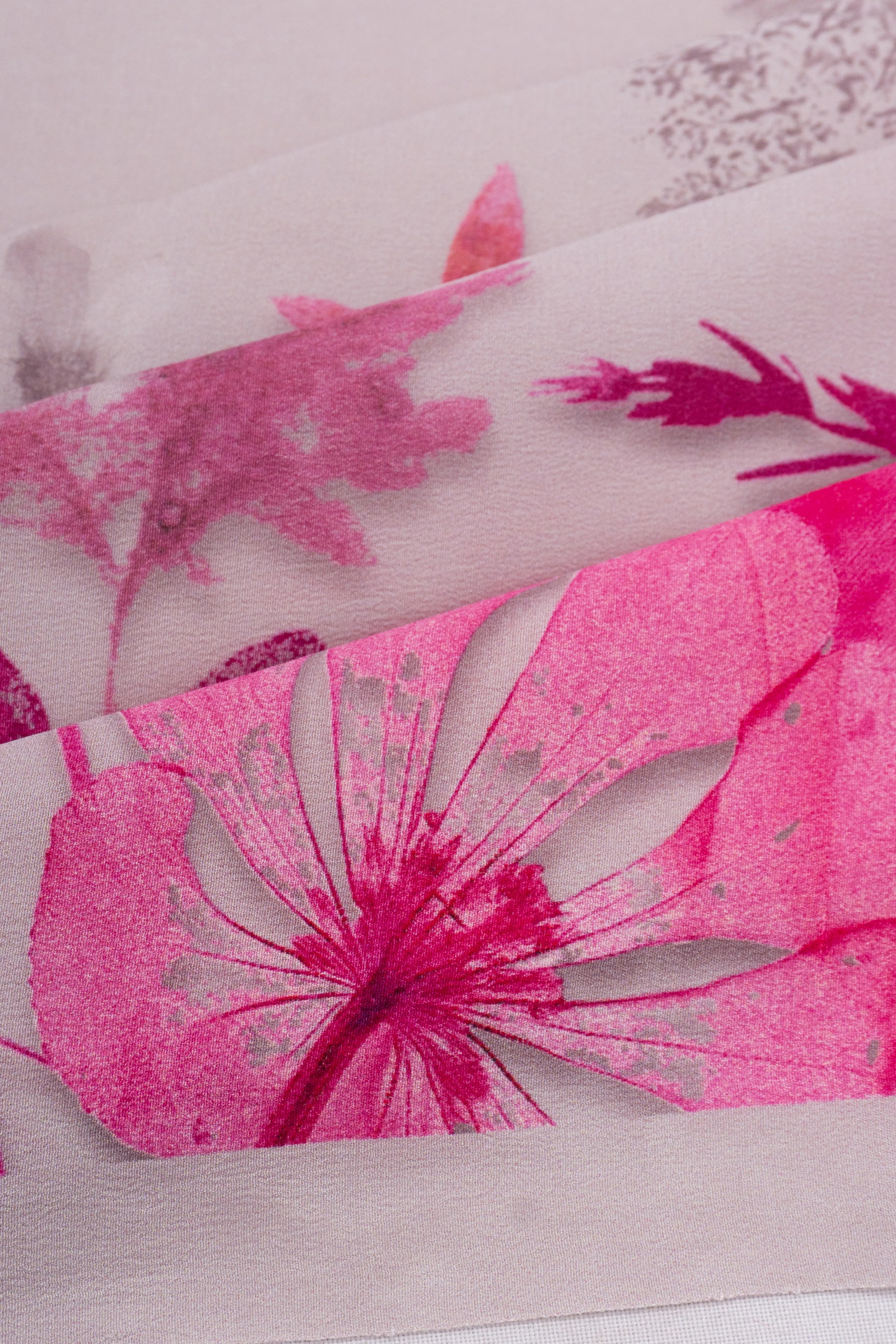 Georgette Floral Printed Pale Pink Saree