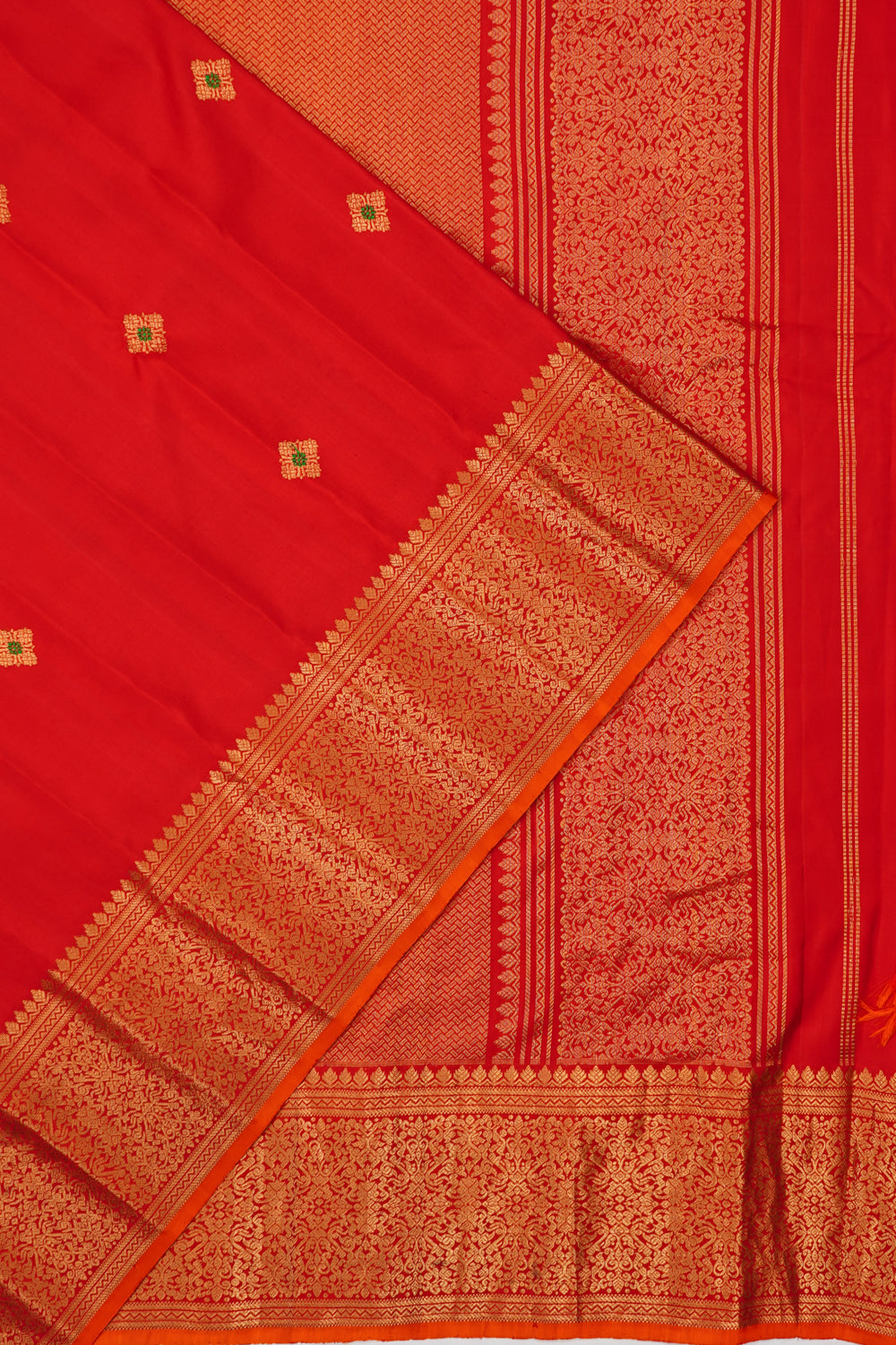 Kanchipuram Silk Butta Red Saree