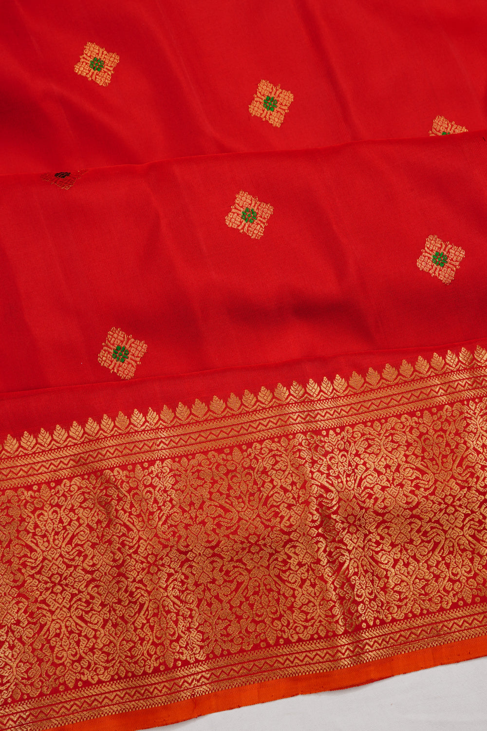 Kanchipuram Silk Butta Red Saree