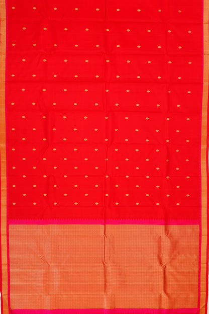 Kanchipuram Silk Butta Red Saree