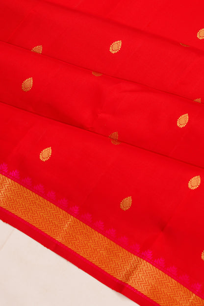 Kanchipuram Silk Butta Red Saree