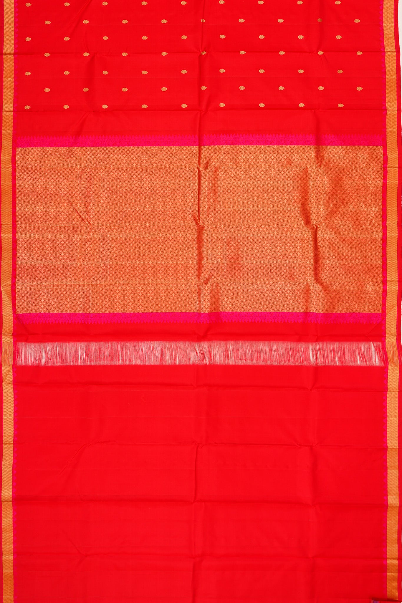 Kanchipuram Silk Butta Red Saree