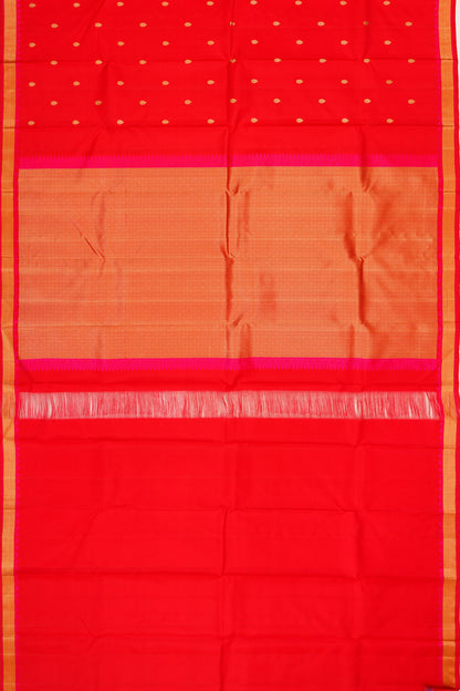 Kanchipuram Silk Butta Red Saree