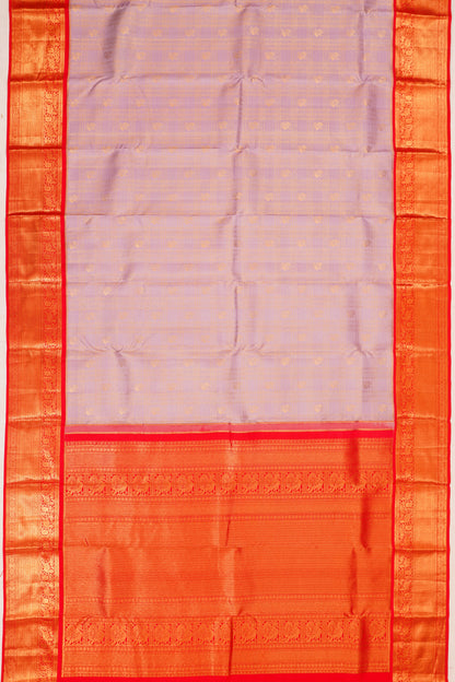 Taranga Kanchi Silk Checks And Butta Lavender Saree