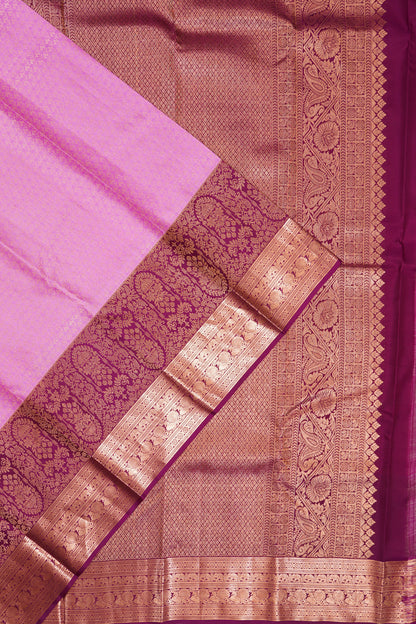 Taranga Kanchi Silk Brocade Pink Saree