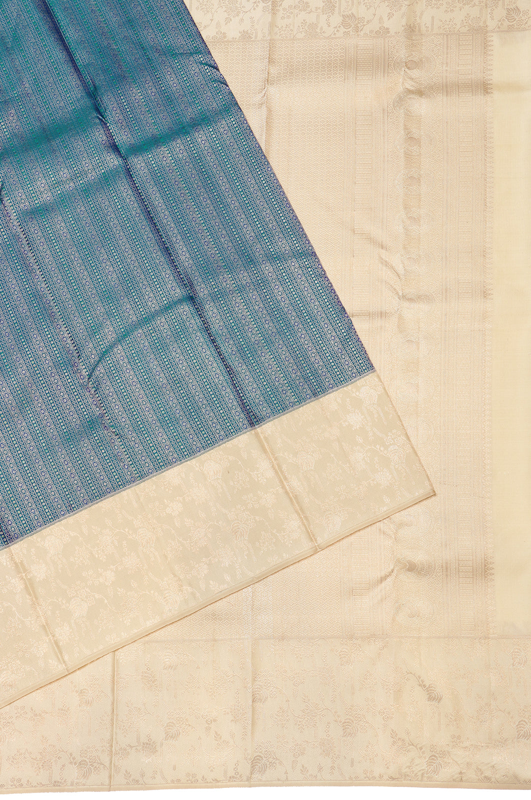 Taranga Kanchi Silk Brocade Blue Saree