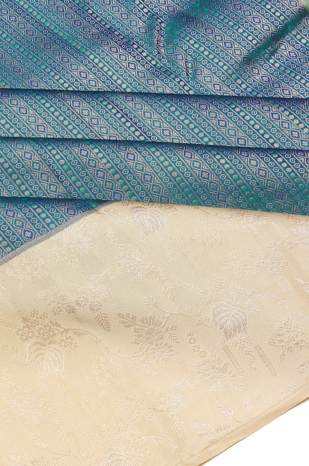 Taranga Kanchi Silk Brocade Blue Saree