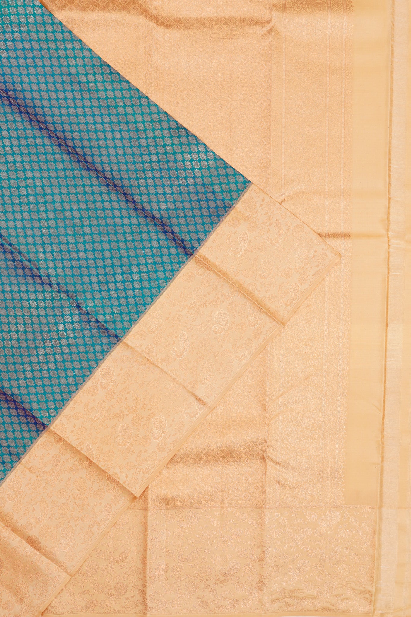 Taranga Kanchi Silk Brocade Blue Saree