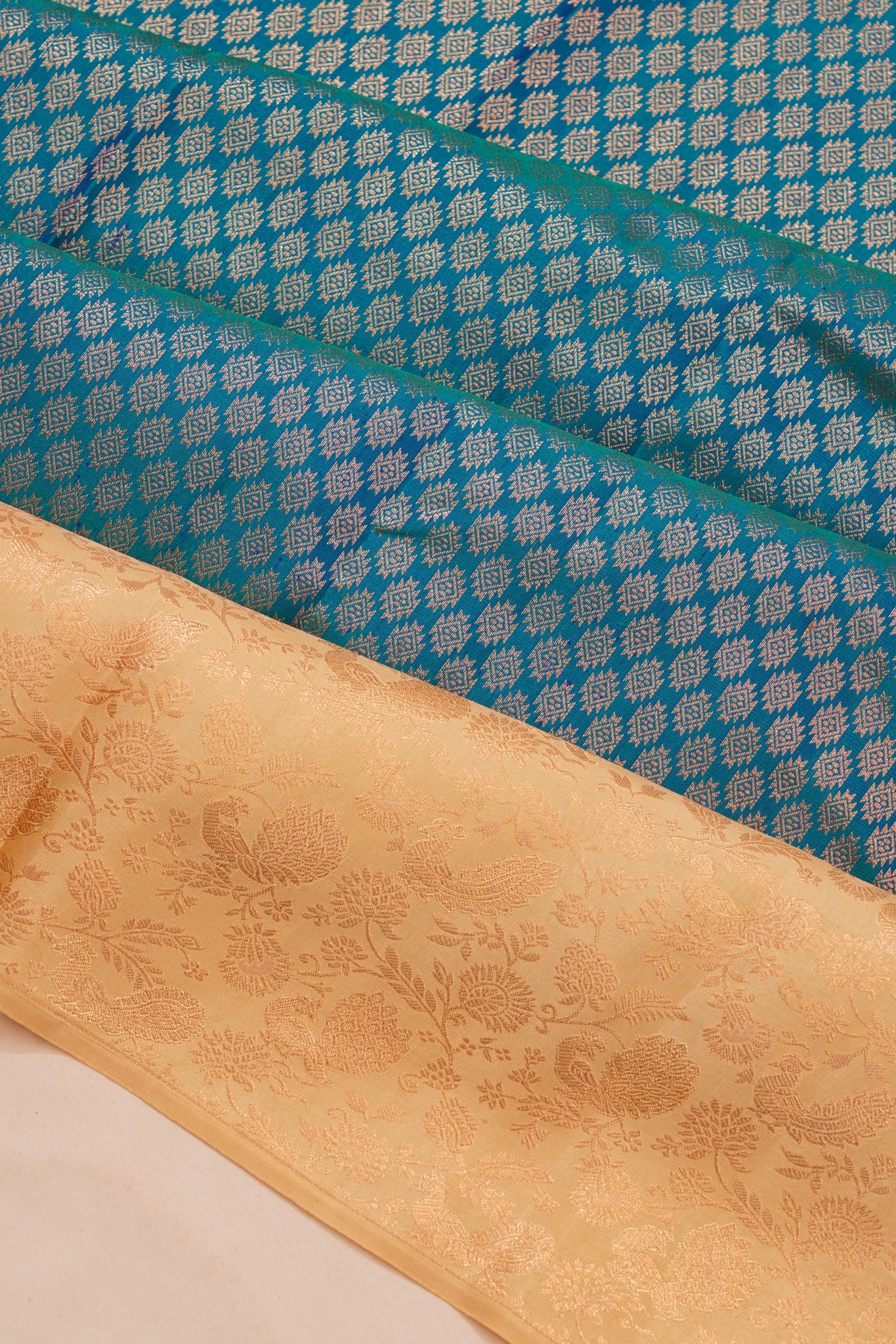 Taranga Kanchi Silk Brocade Blue Saree