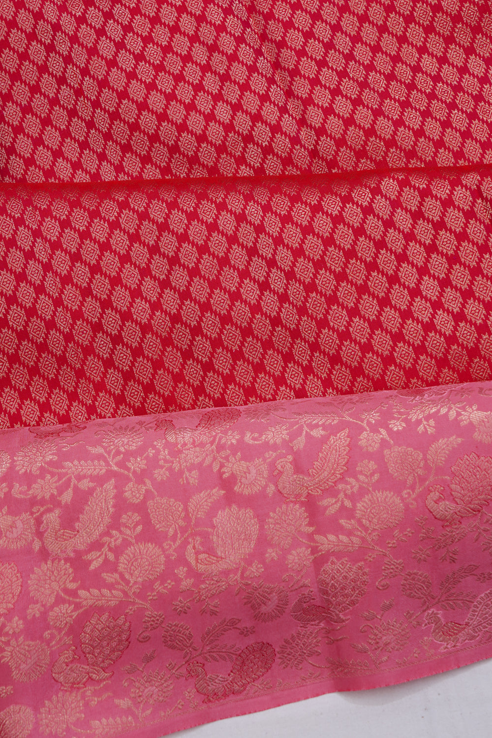 Taranga Kanchi Silk Brocade Pink Saree
