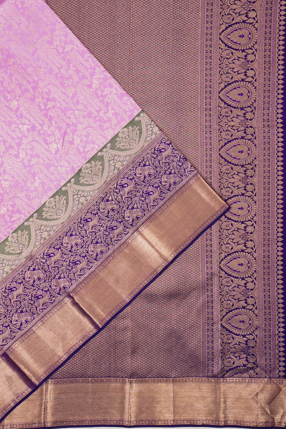 Taranga Kanchi Silk Brocade Pink Saree