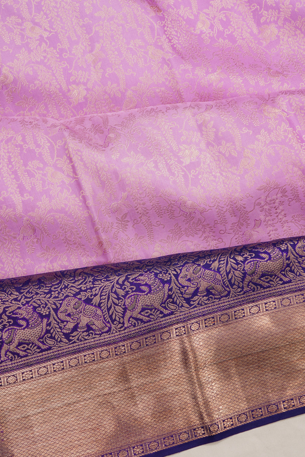 Taranga Kanchi Silk Brocade Pink Saree