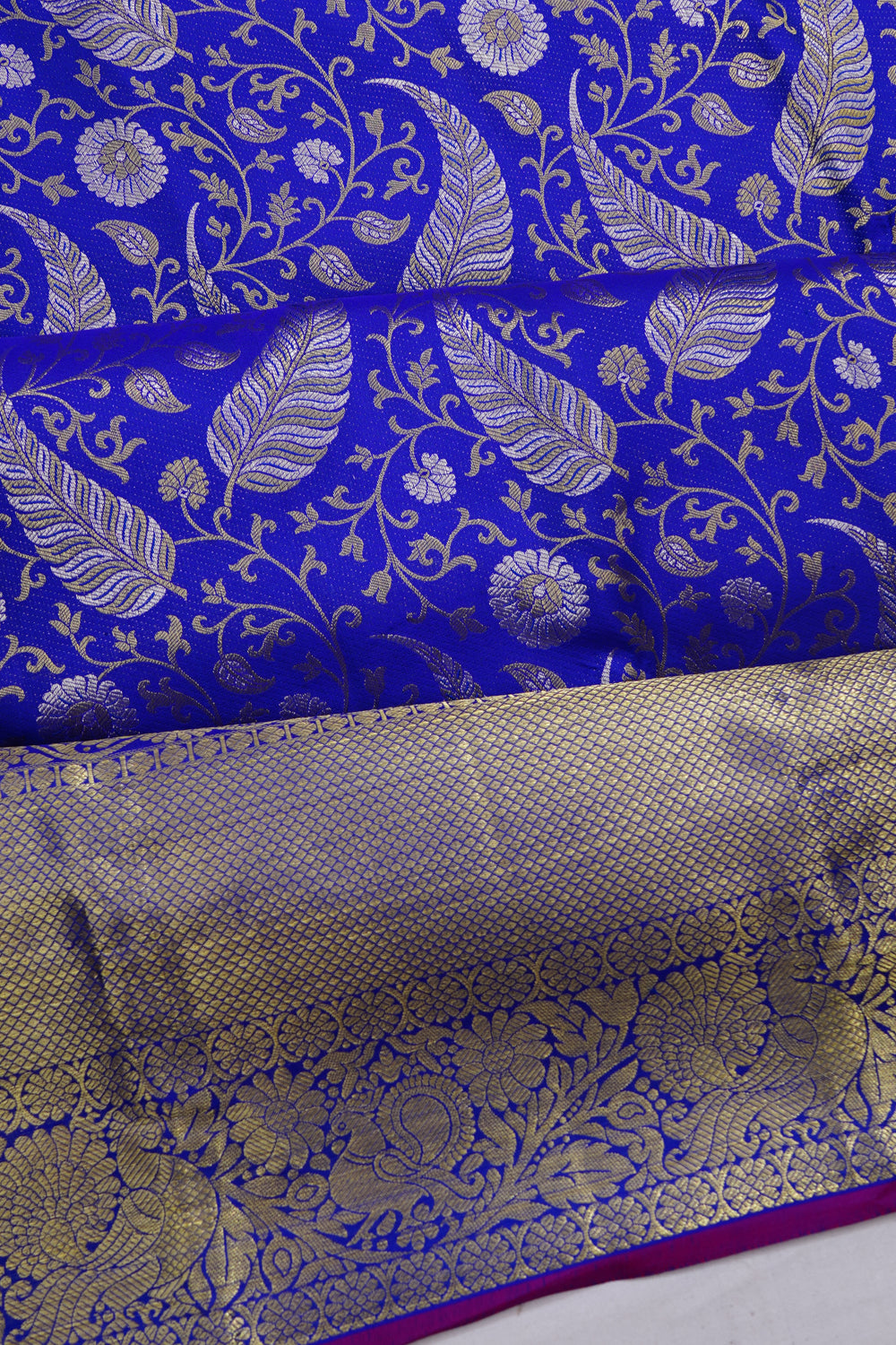 Taranga Kanchi Silk Brocade Royal Blue Saree