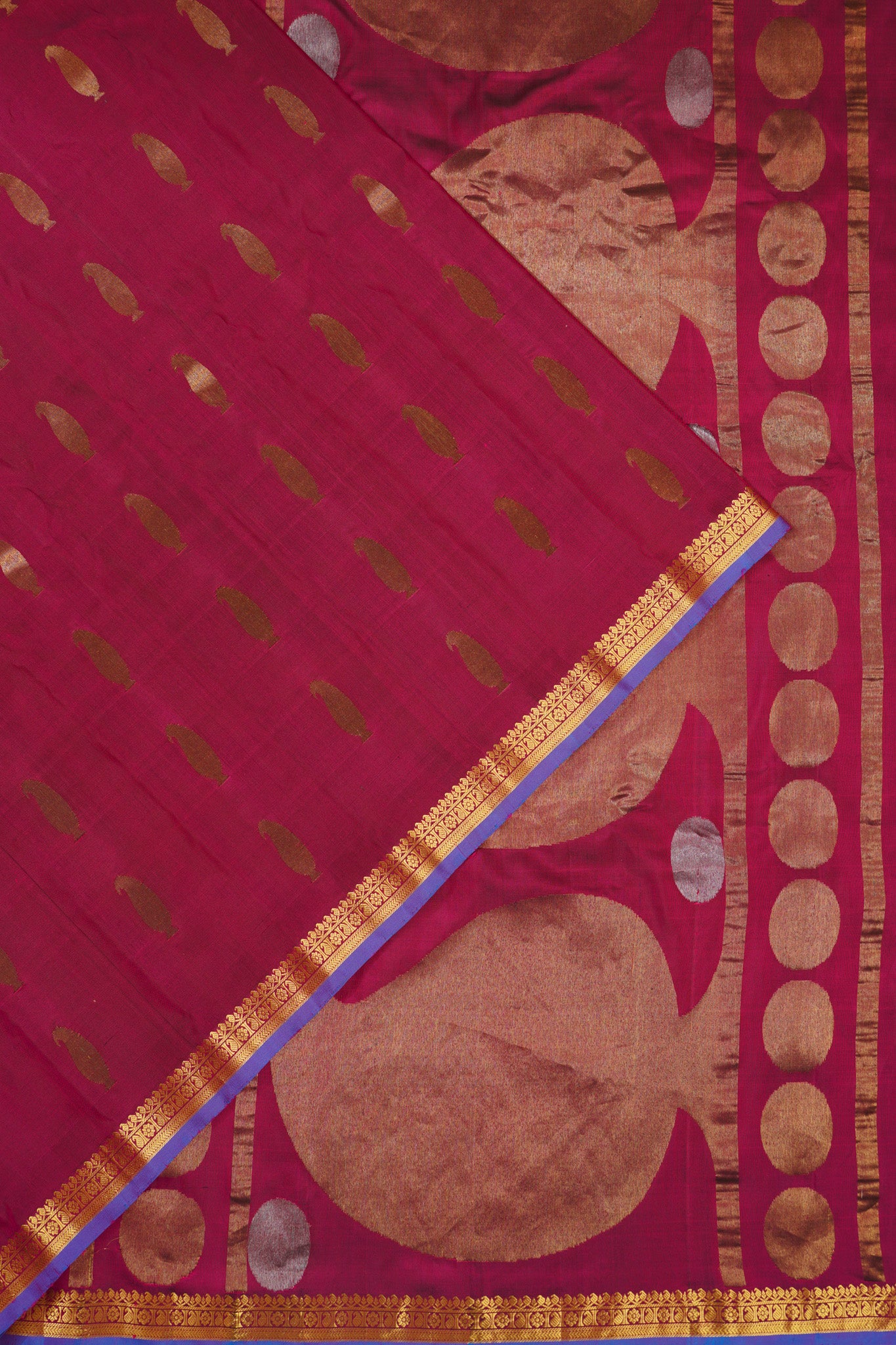 Kanchipuram Silk Butta Purple Saree
