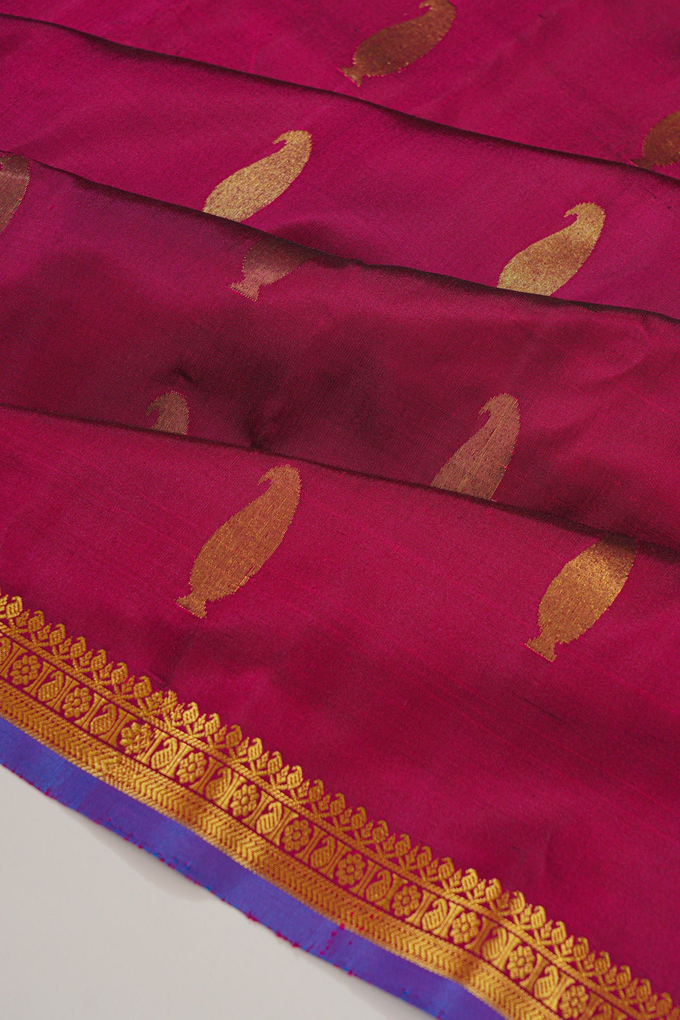 Kanchipuram Silk Butta Purple Saree